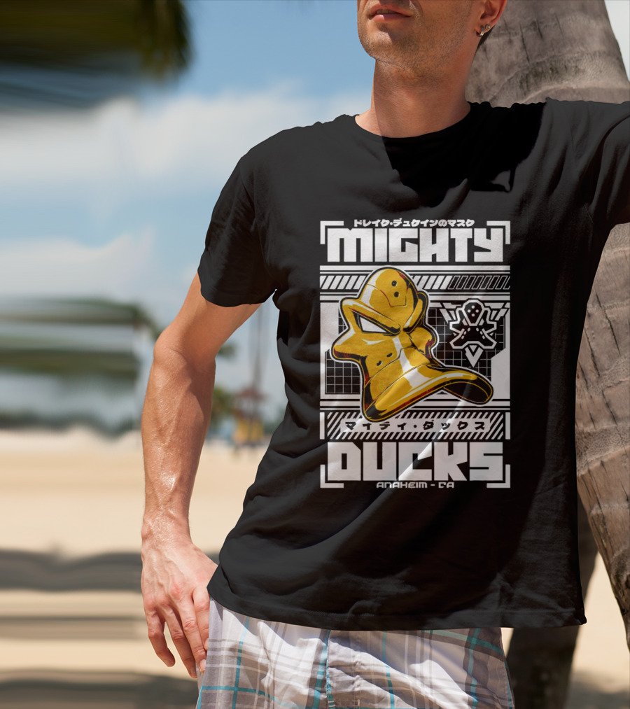 Mighty Ducks Anaheim CA Hockey Mask T-Shirt