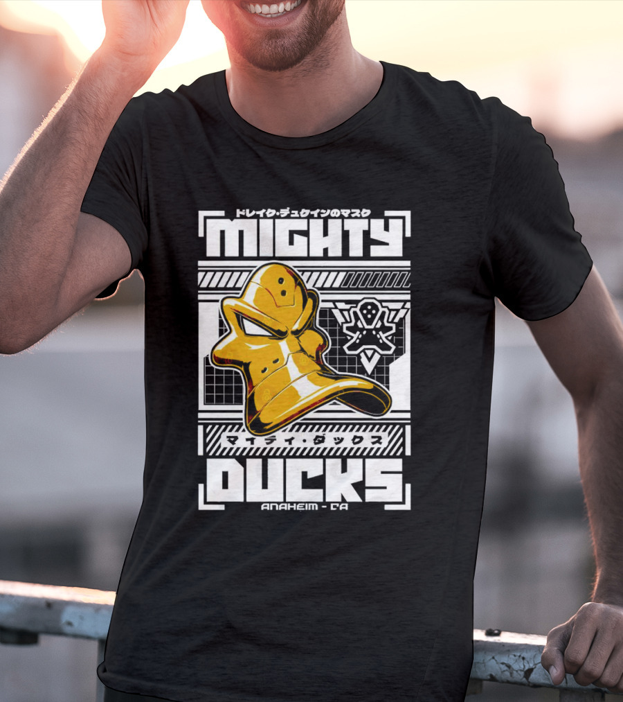 Mighty Ducks Anaheim CA Hockey Mask T-Shirt