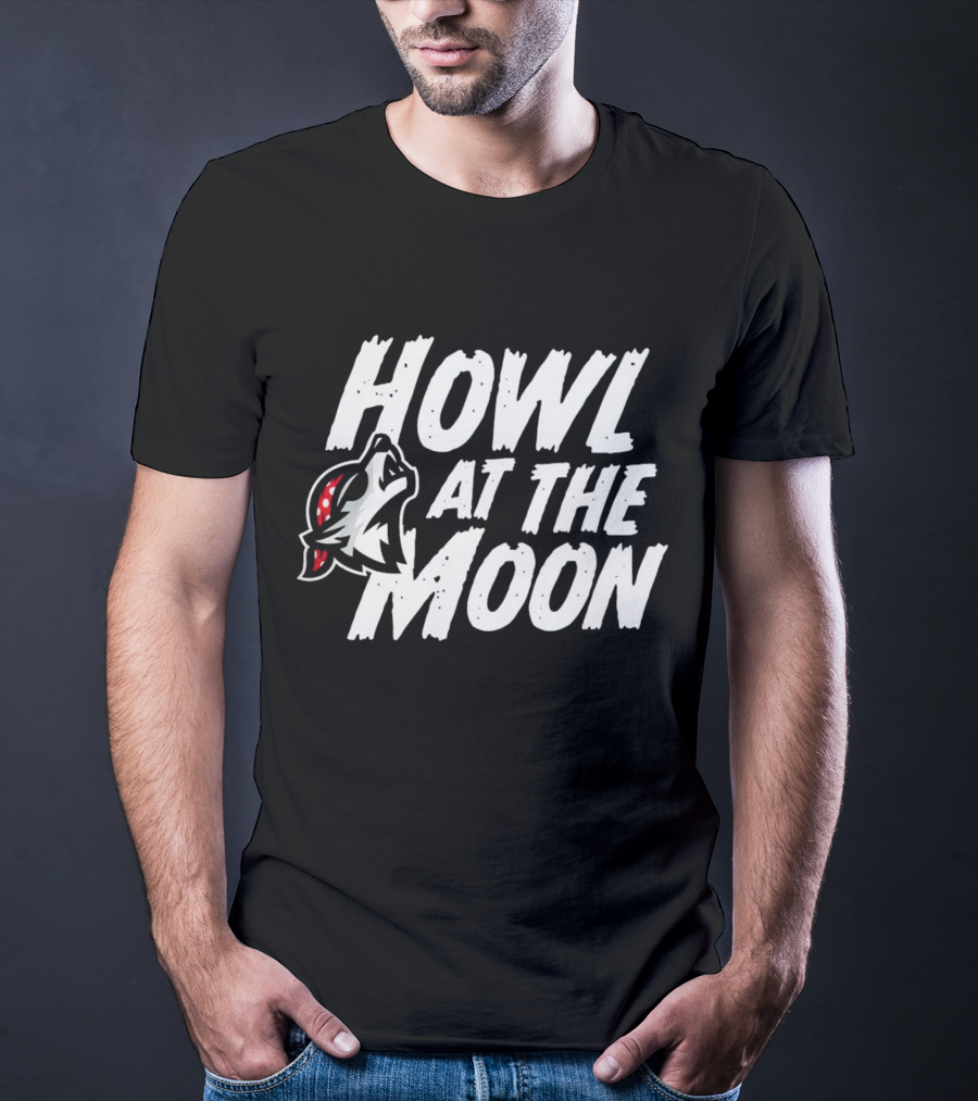 Erie Seawolves Howl At The Moon Wolf T-Shirt