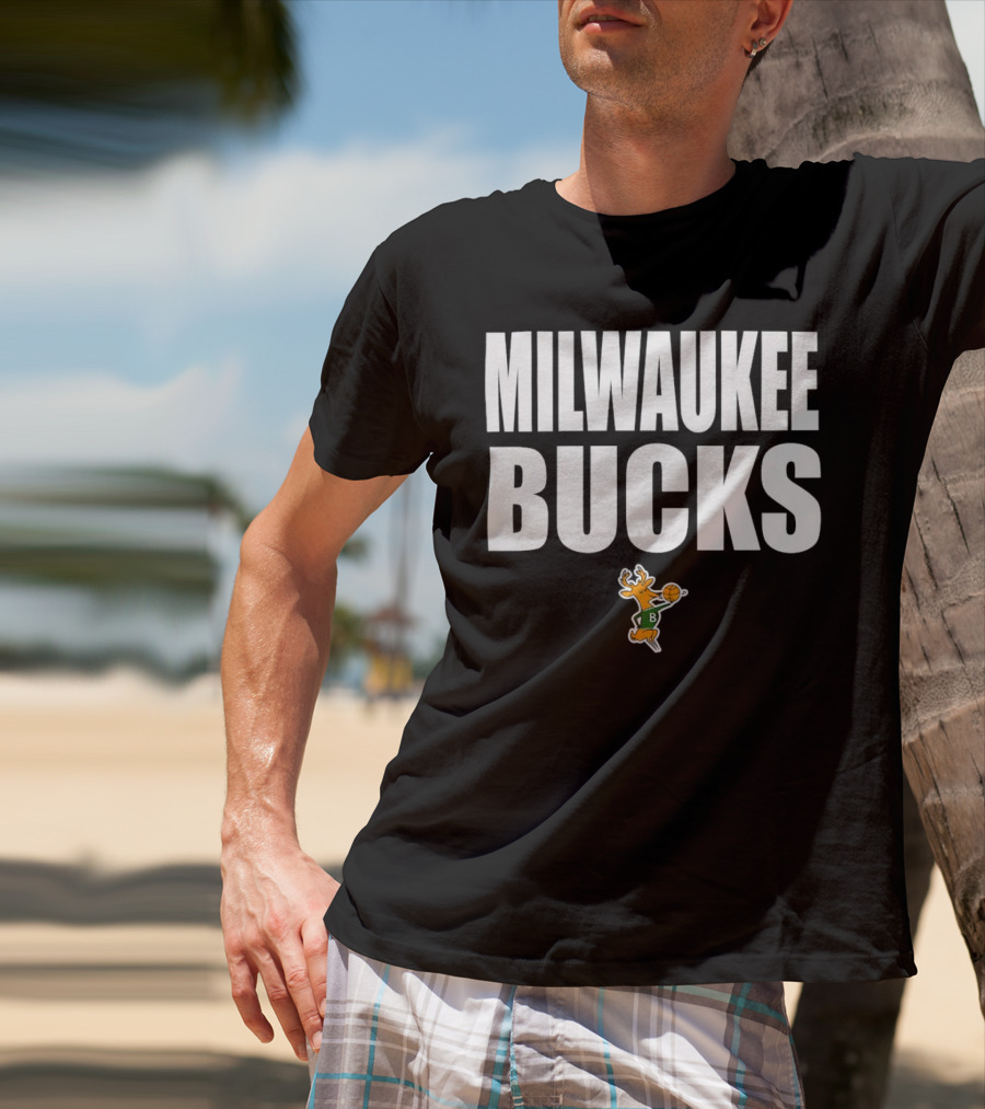 Milwaukee Bucks Mitchell And Ness Hardwood Classic Vintage T-Shirt