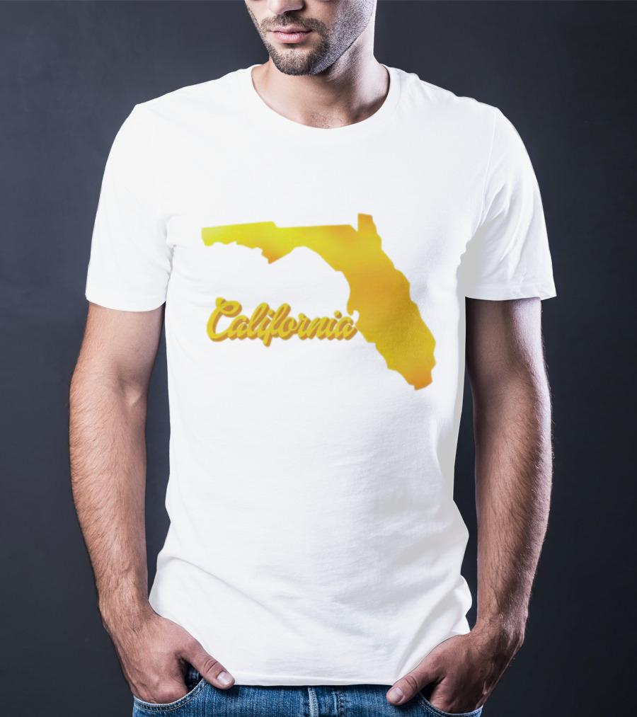 California Map Golden Florida Shape T-Shirt
