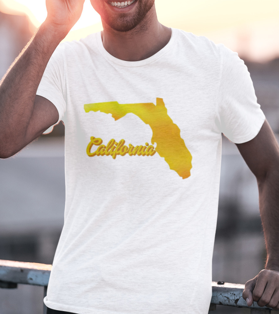 California Map Golden Florida Shape T-Shirt