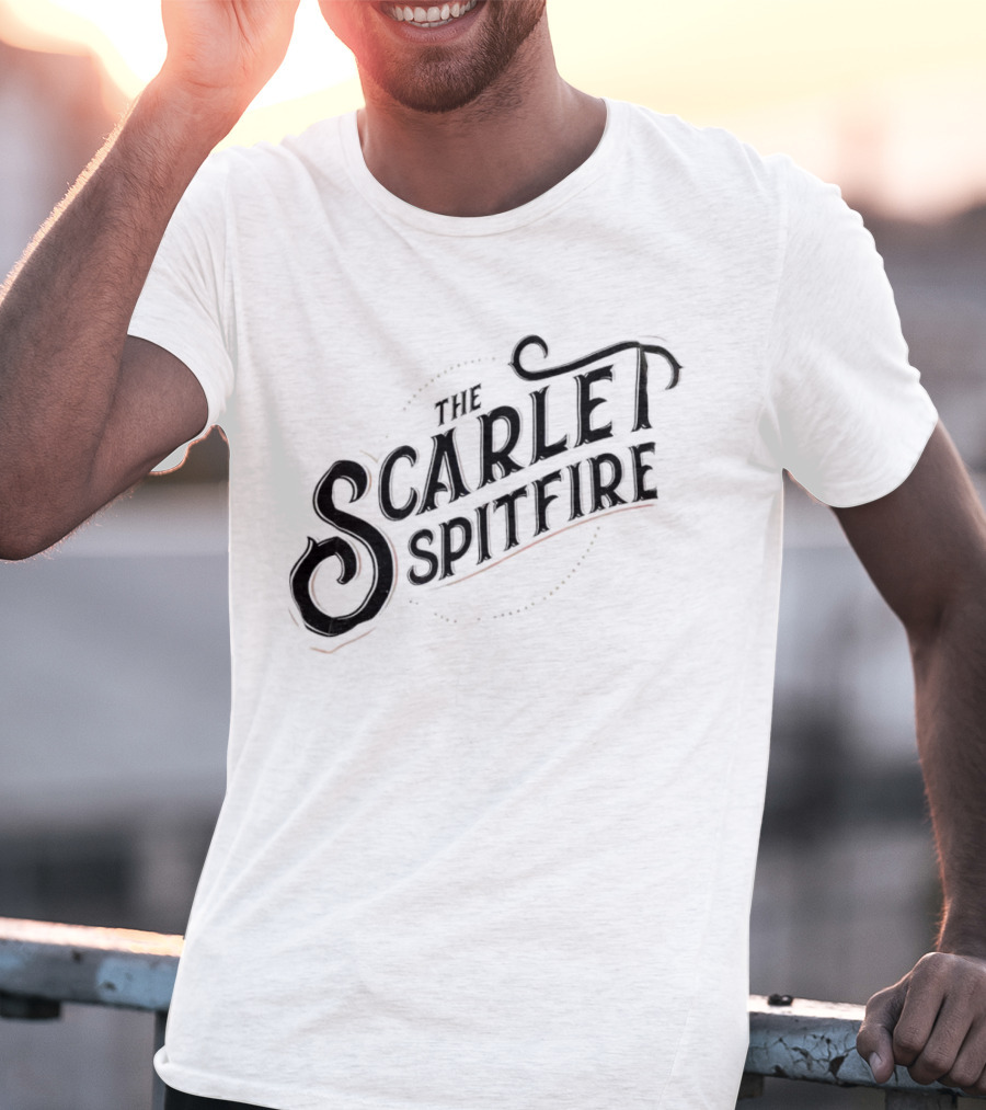 The Scarlet Spitfire Bold Vintage Typography T-Shirt