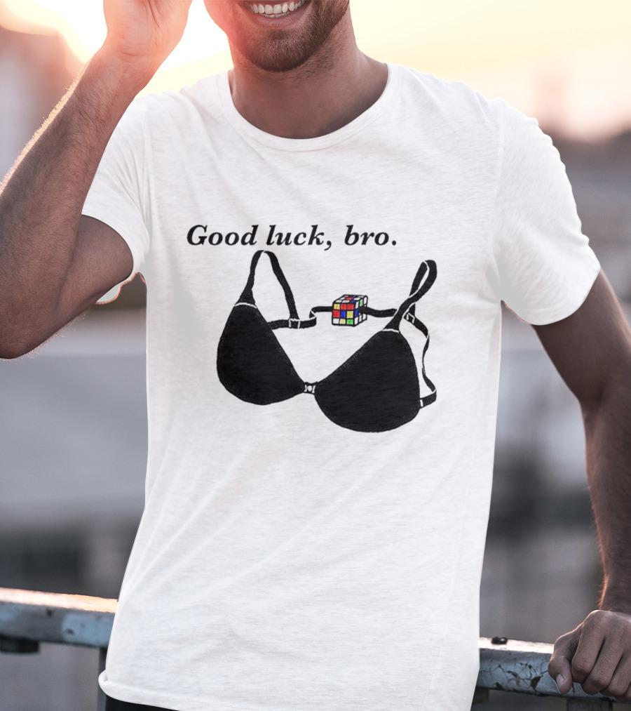 Good Luck Bro Rubik's Cube Bra T-Shirt