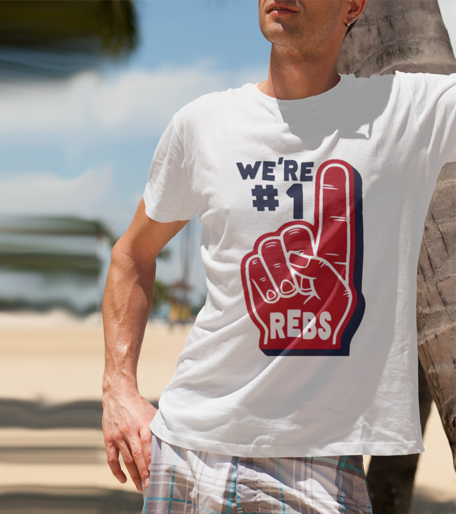 We're #1 Rebs Foam Finger Sports T-Shirt