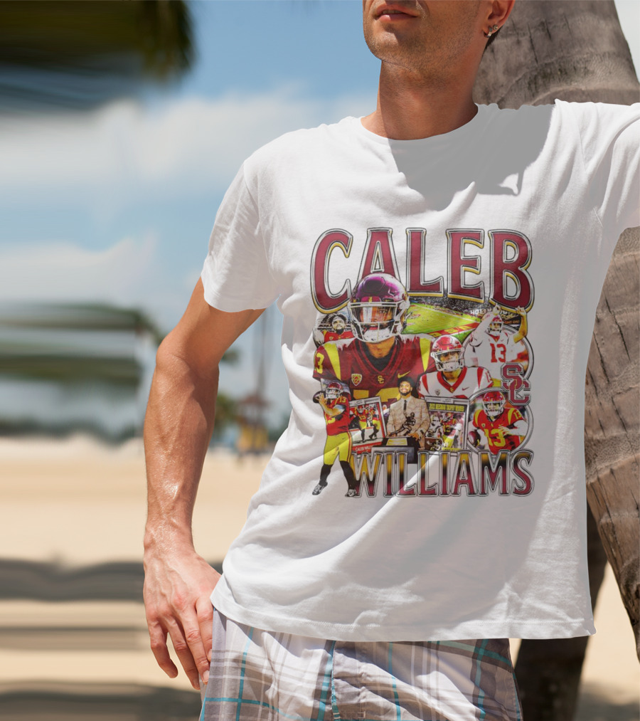 Caleb Williams USC Trojans Football Collage With SC T-Shirt
