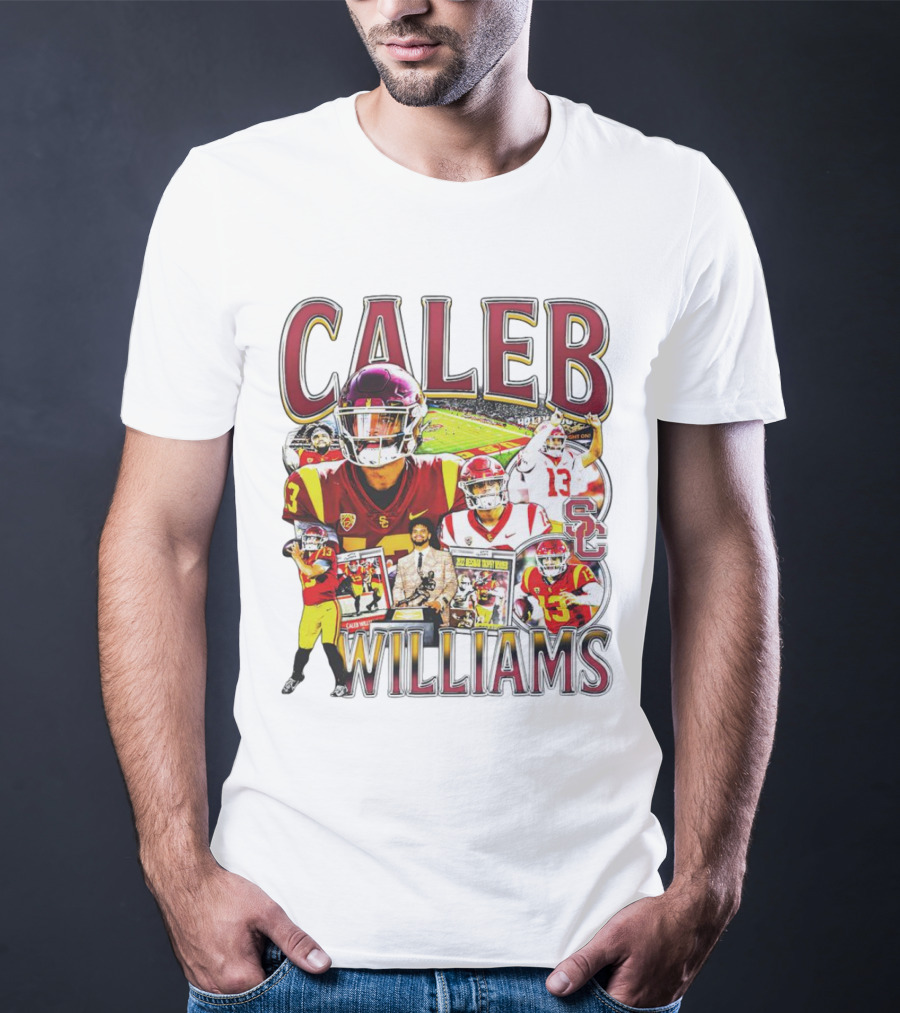 Caleb Williams USC Trojans Football Collage With SC T-Shirt