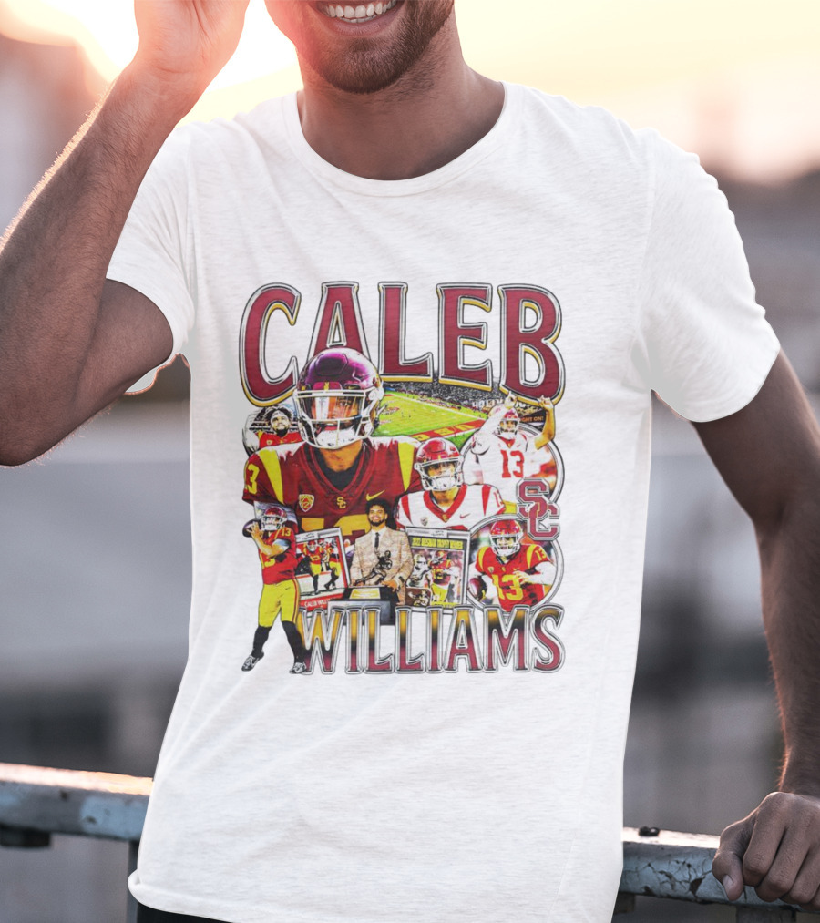 Caleb Williams USC Trojans Football Collage With SC T-Shirt