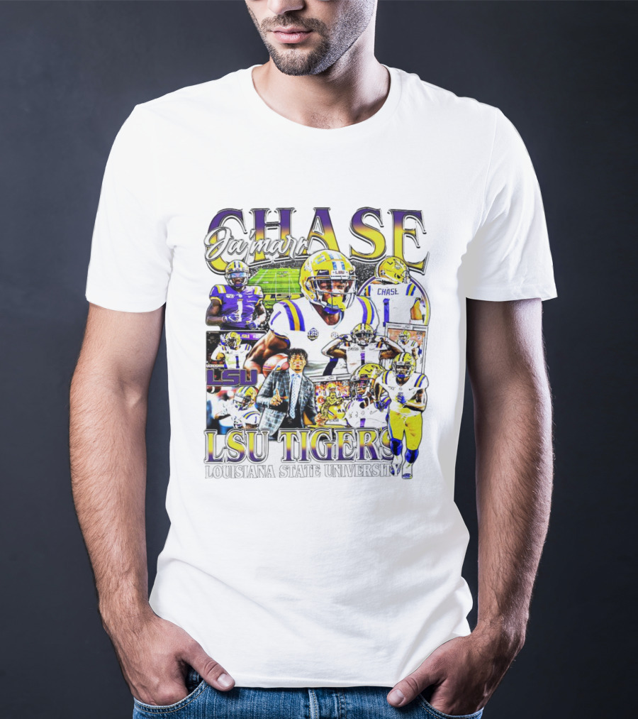 Ja'marr Chase LSU Tigers Football Collage Louisiana State University T-Shirt