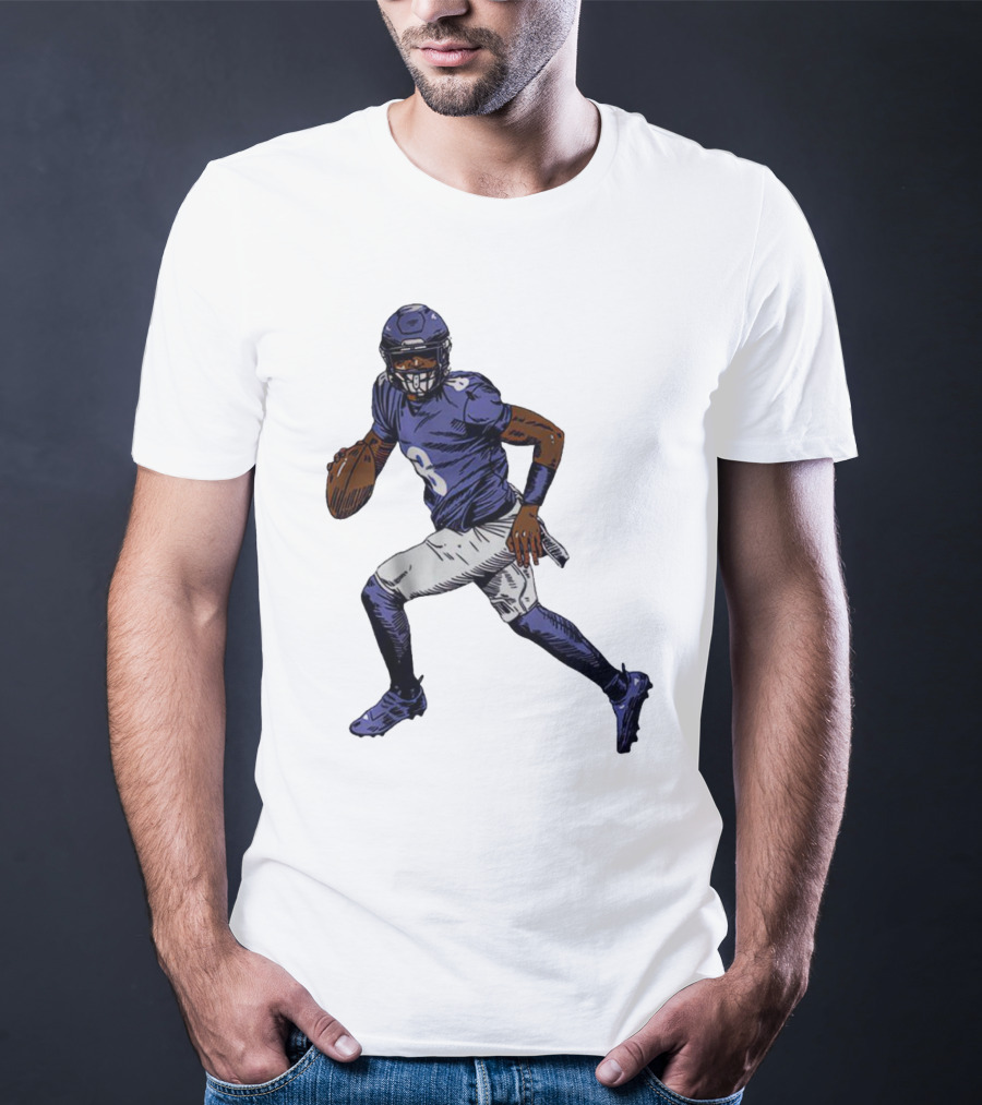 Lamar Jackson Baltimore Ravens Superstar Signature Pose T-Shirt