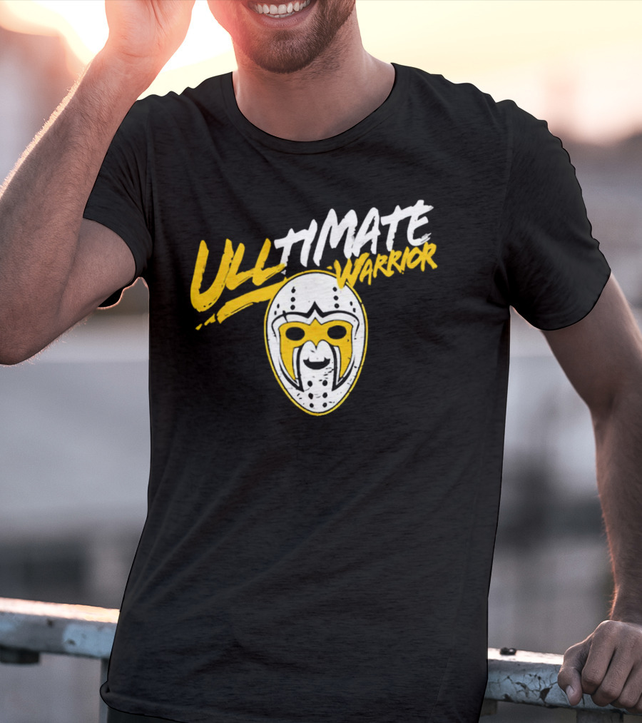 Boston Bruins Linus Ullmark Ultimate Warrior Mask T-Shirt