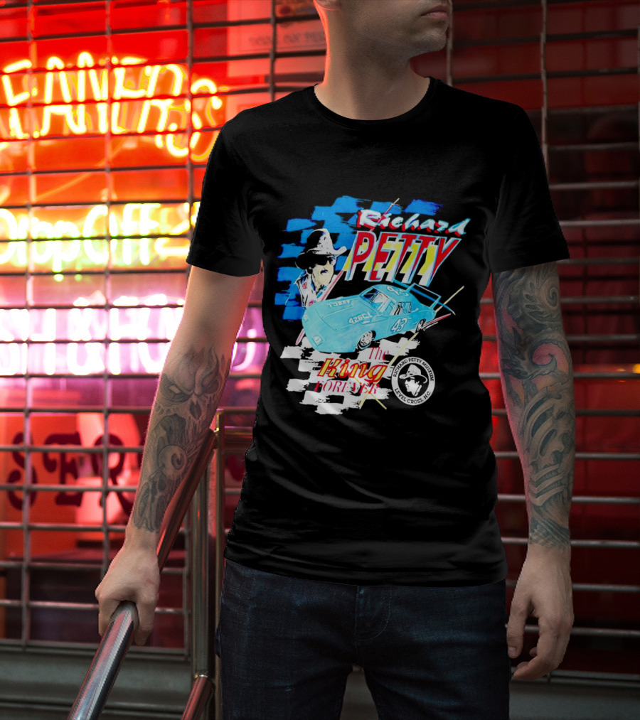 Richard Petty 43 The King Forever NASCAR Racing Legend Level Cross NC T-Shirt