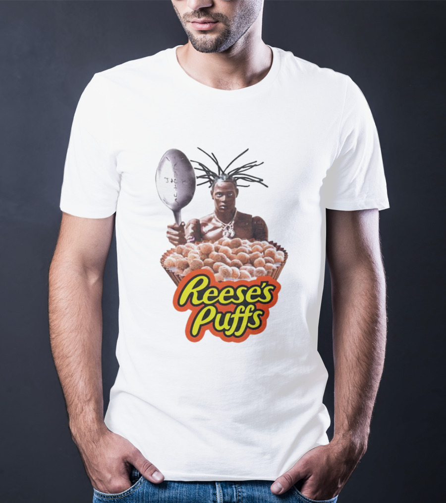 Travis Scott Reese's Puffs Cereal Spoon Branding T-Shirt