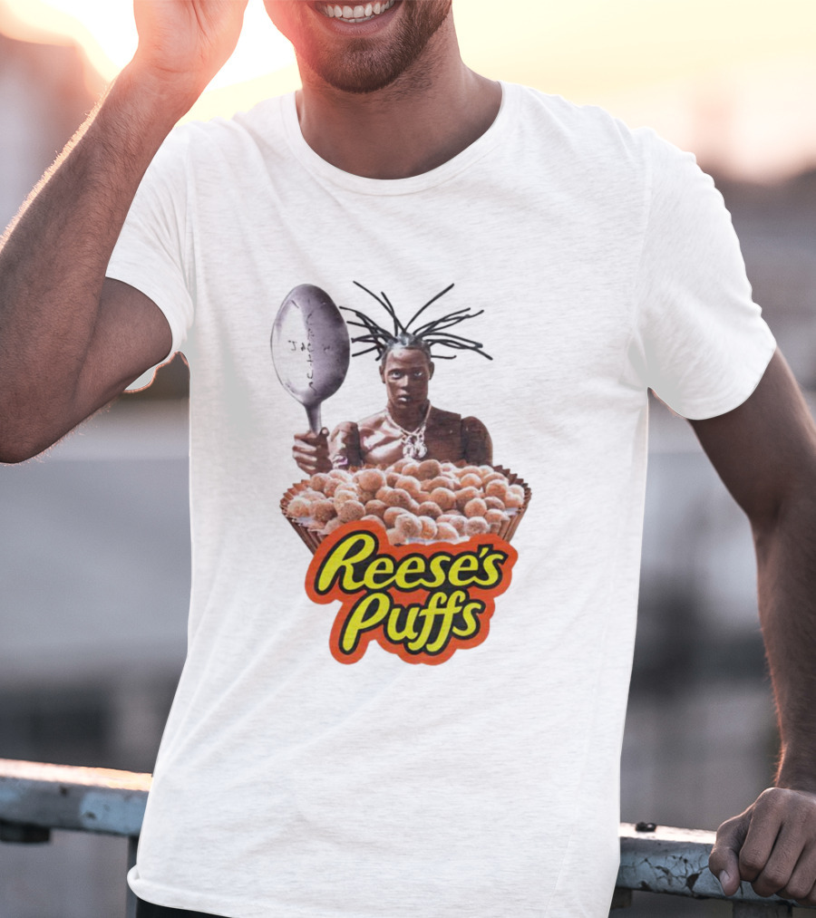Travis Scott Reese's Puffs Cereal Spoon Branding T-Shirt