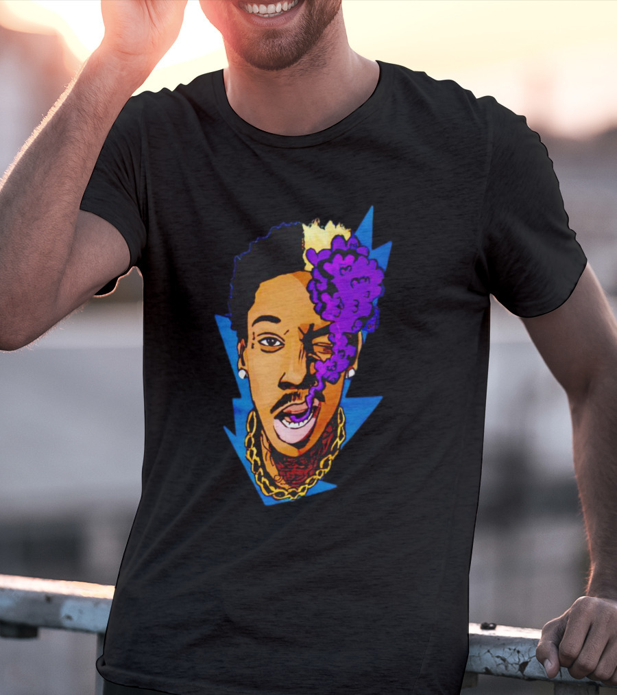 Wiz Khalifa Smoking Purple Cloud T-Shirt