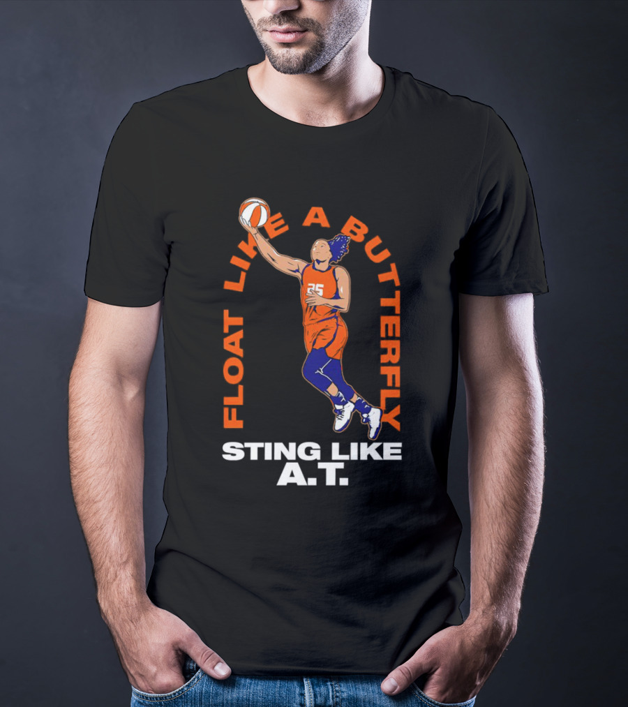 Alyssa Thomas Float Like A Butterfly Sting Like A.T. Connecticut Sun Basketball Player T-Shirt