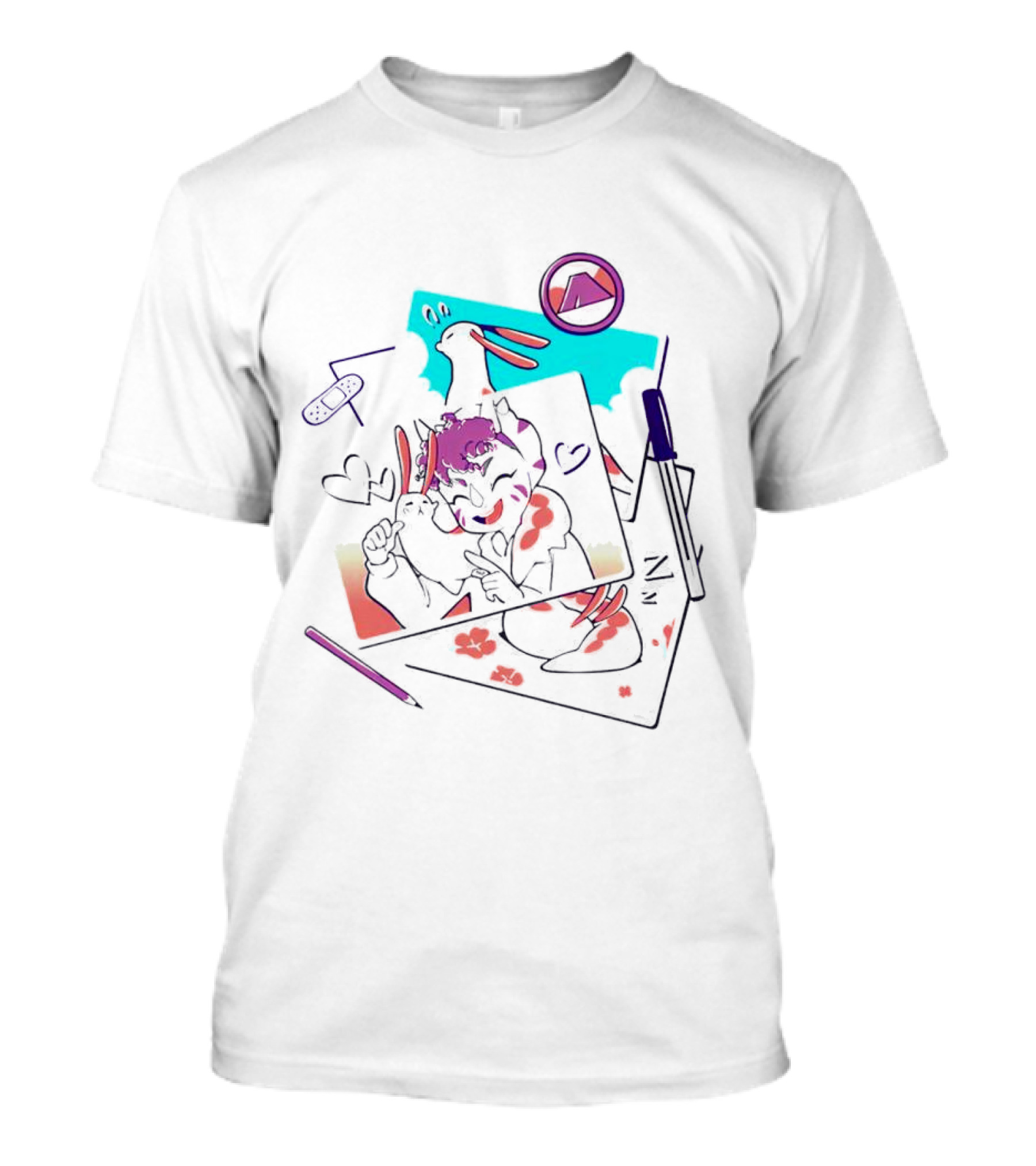 Mango Memories Nostalgic Doodle Animation T-Shirt