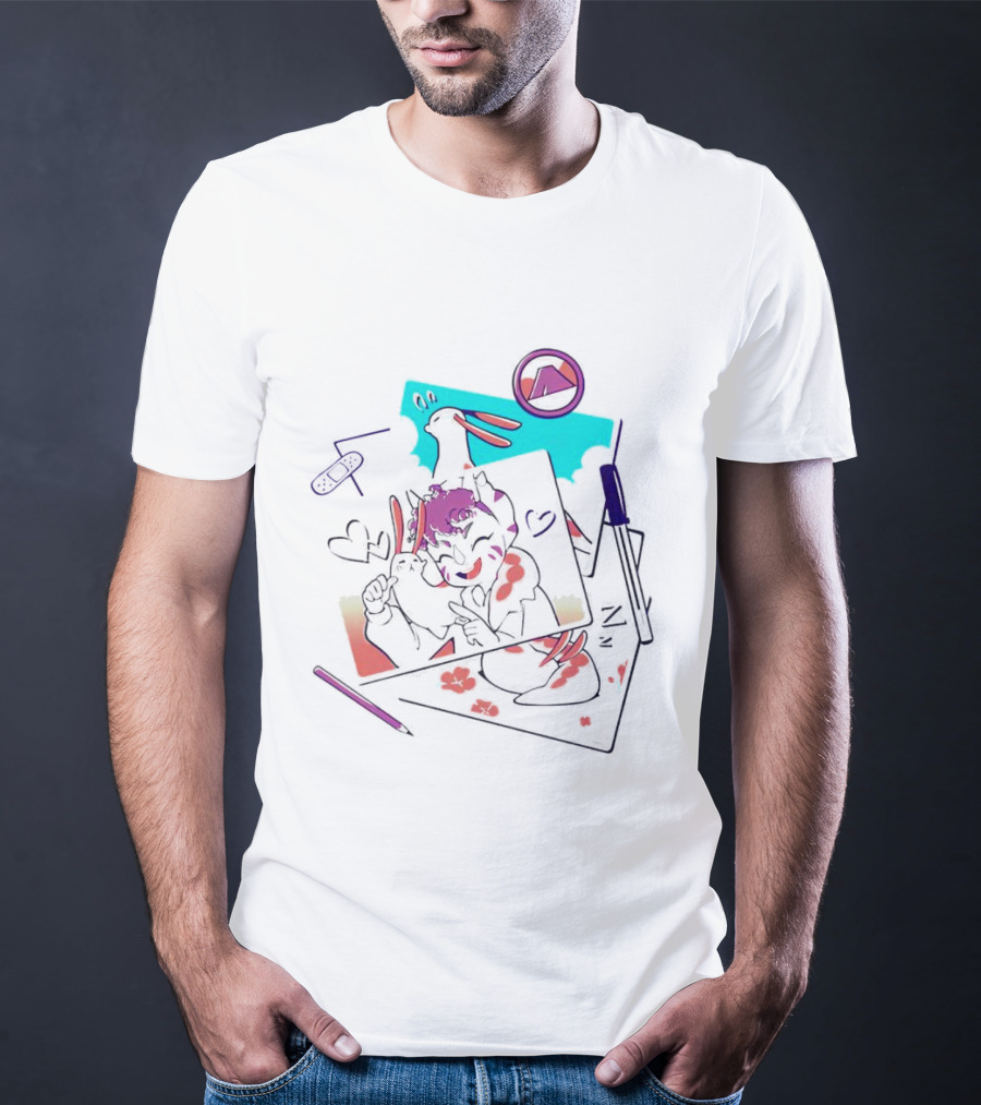 Mango Memories Nostalgic Doodle Animation T-Shirt