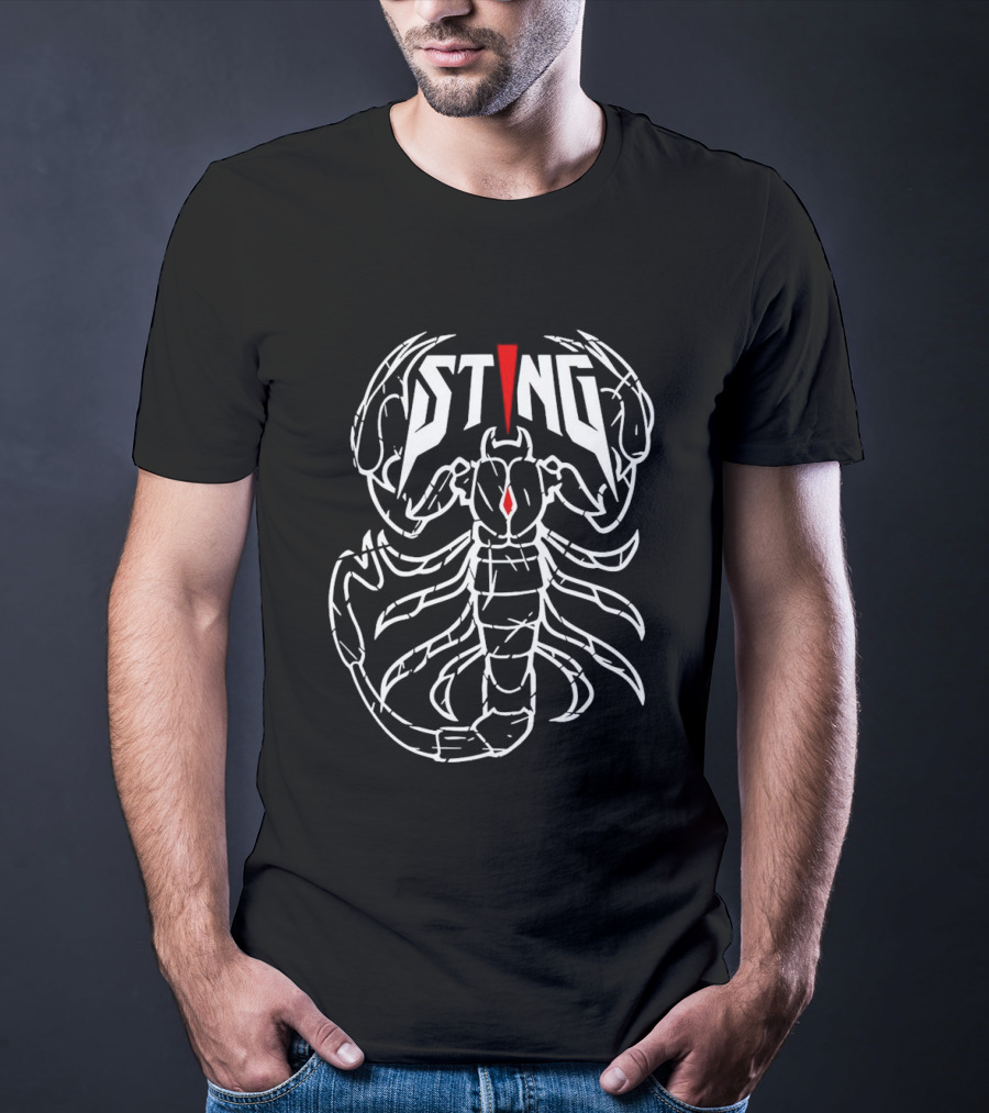 Scorpion Sting Red Eye Outline T-Shirt