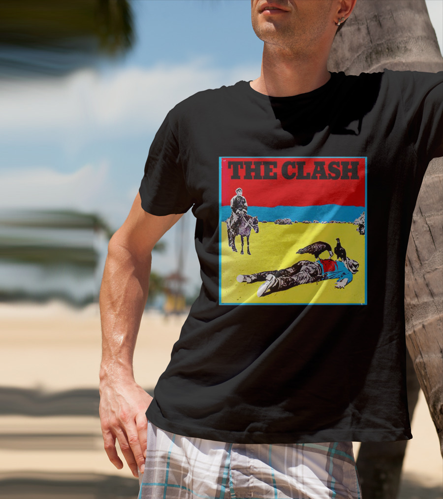 The Clash Give ’Em Enough Rope Album Cover Cowboy And Vulture T-Shirt