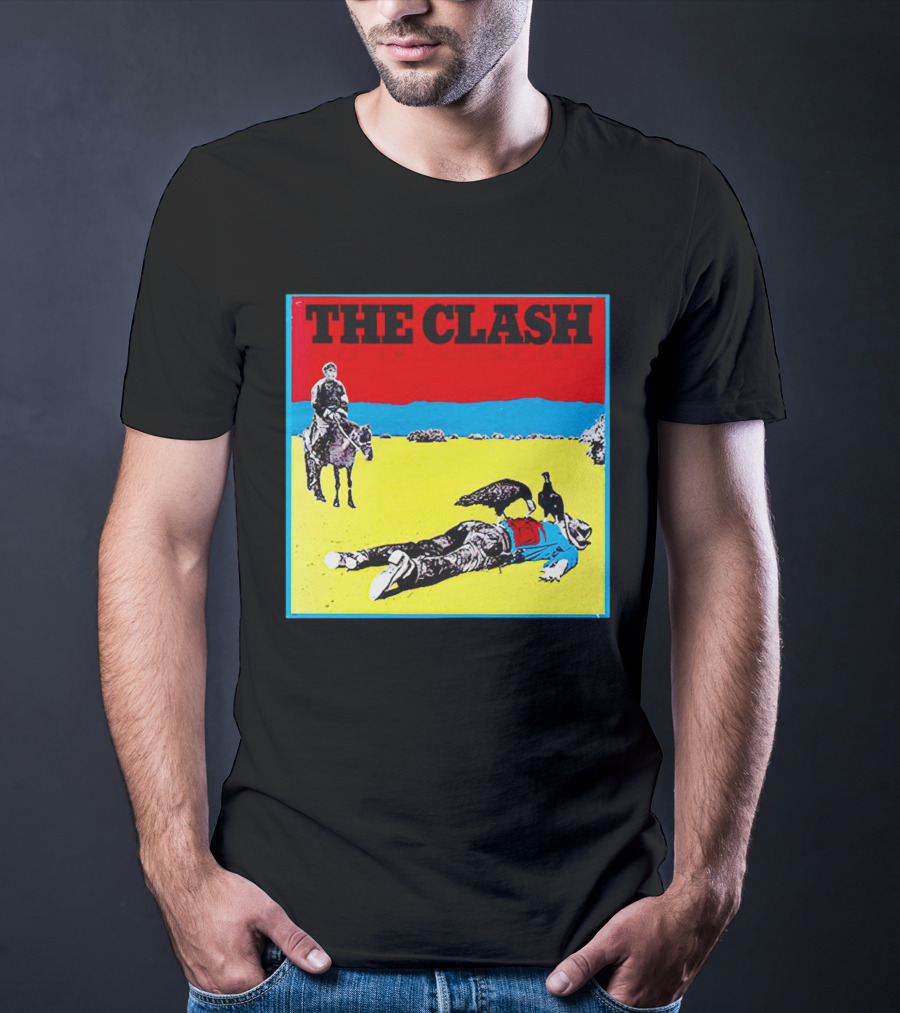 The Clash Give ’Em Enough Rope Album Cover Cowboy And Vulture T-Shirt