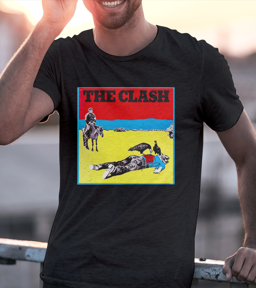 The Clash Give ’Em Enough Rope Album Cover Cowboy And Vulture T-Shirt