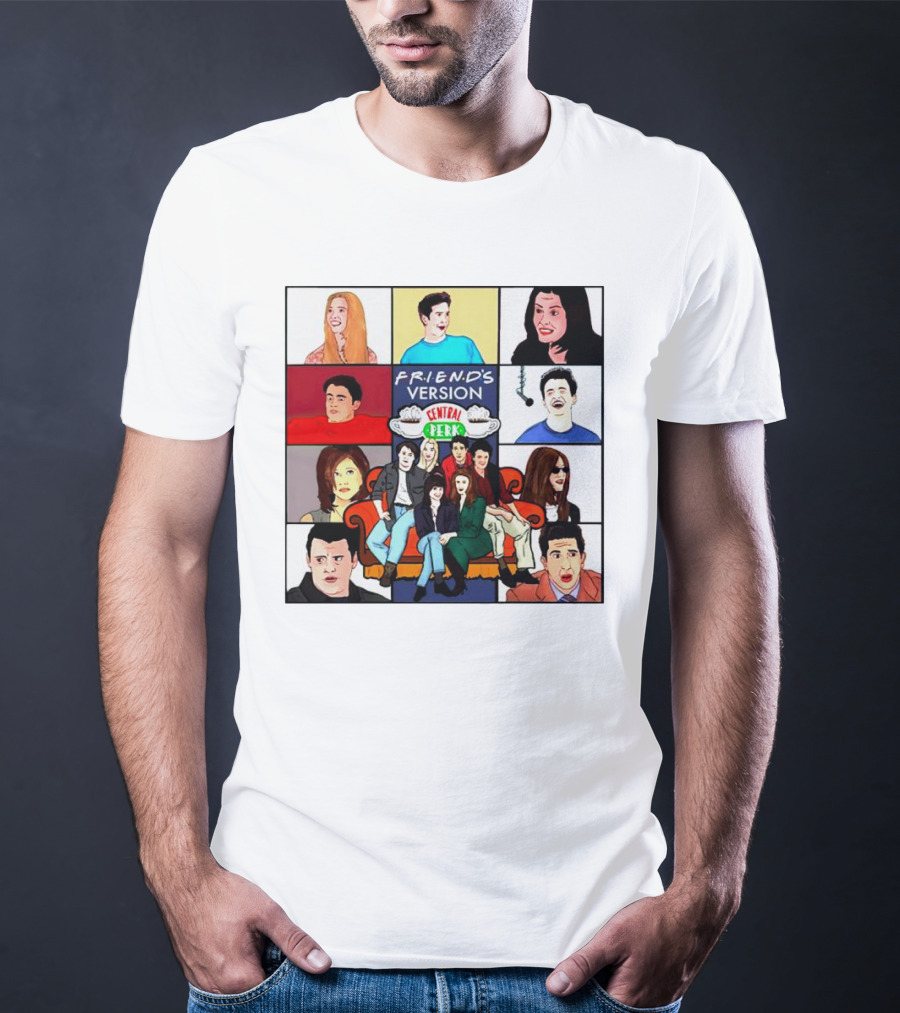 FRIEND'S Version Central Perk Iconic Characters Collage T-Shirt
