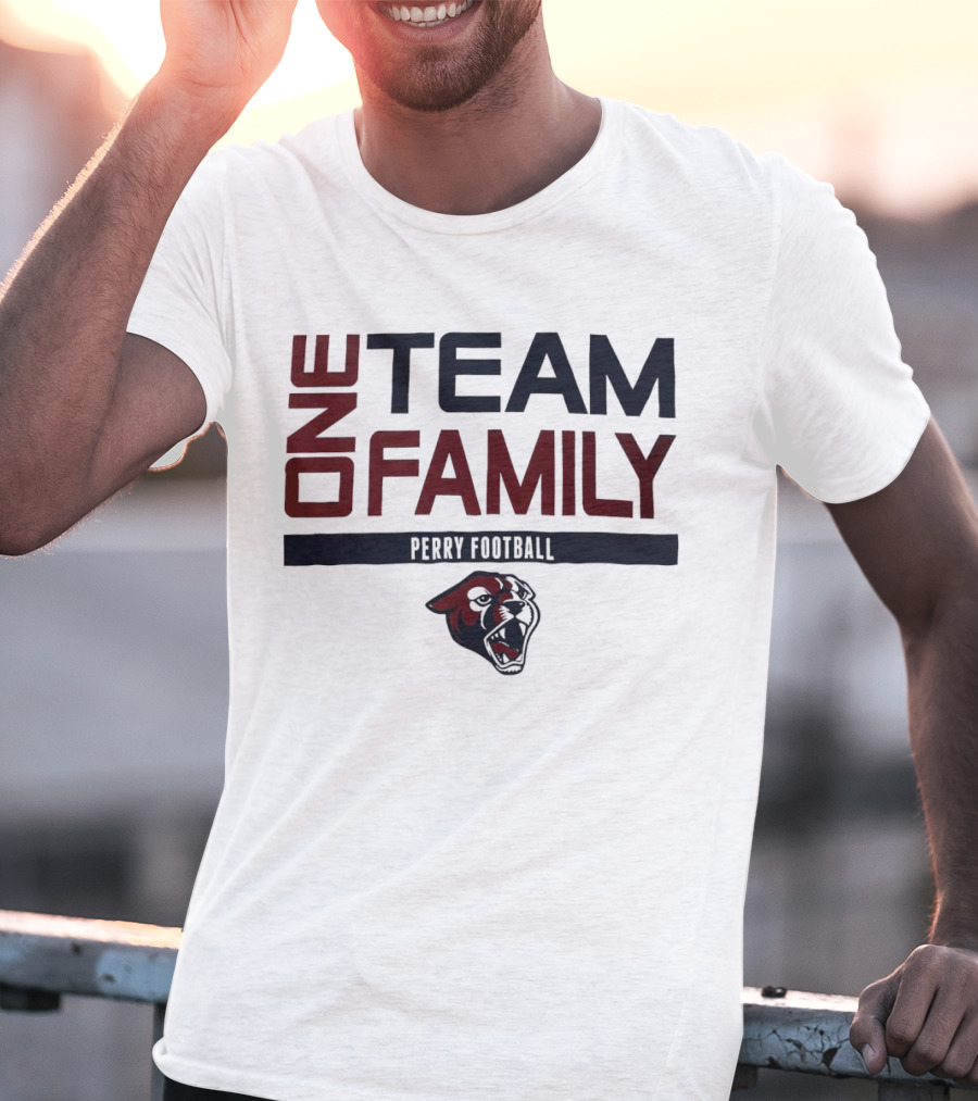 One Team Family Perry Football Panther T-Shirt