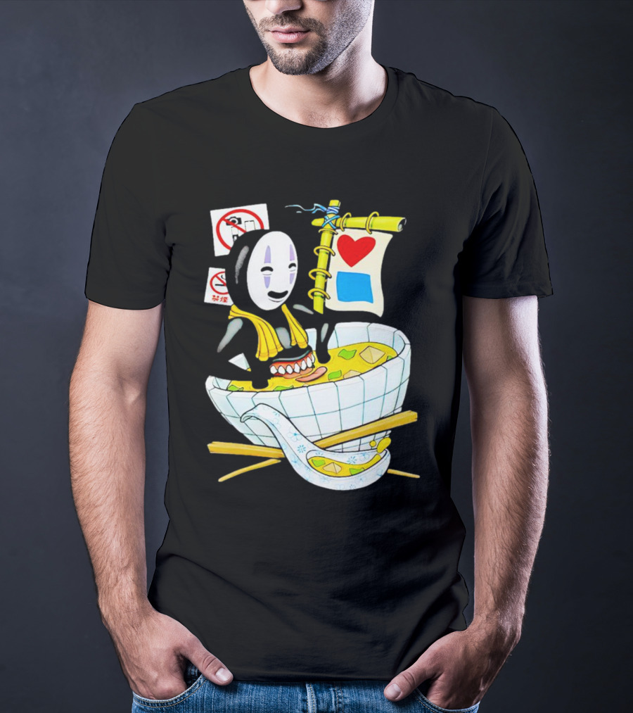 Bluetile Miso Bath No-Face Spirited Away T-Shirt