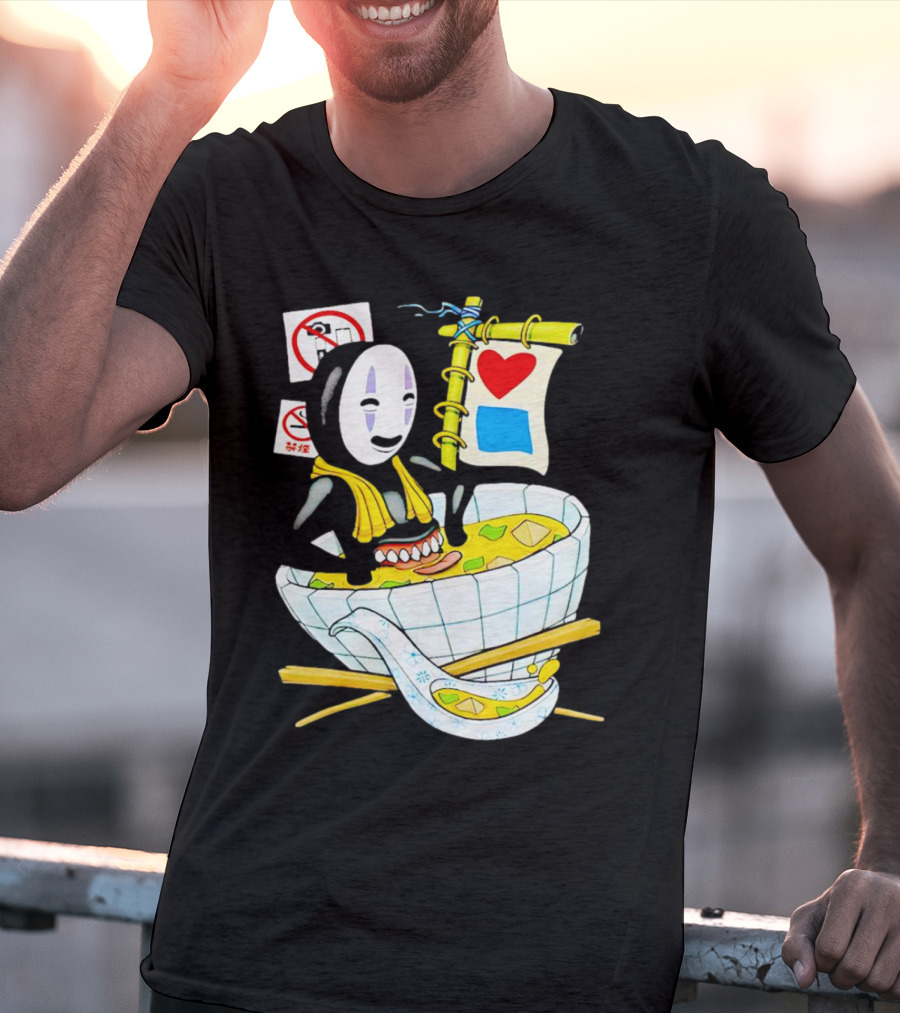 Bluetile Miso Bath No-Face Spirited Away T-Shirt