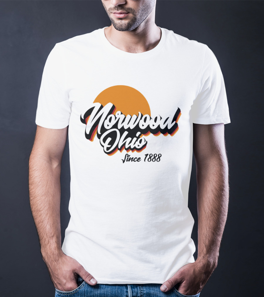 Norwood Ohio Since 1888 Retro Sunset T-Shirt