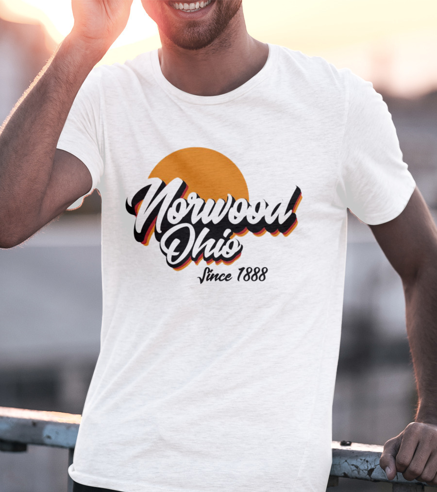 Norwood Ohio Since 1888 Retro Sunset T-Shirt