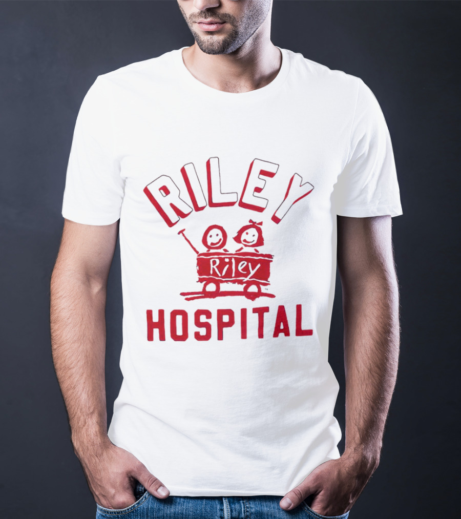 Riley Hospital Wagon Smiley Faces Arch T-Shirt