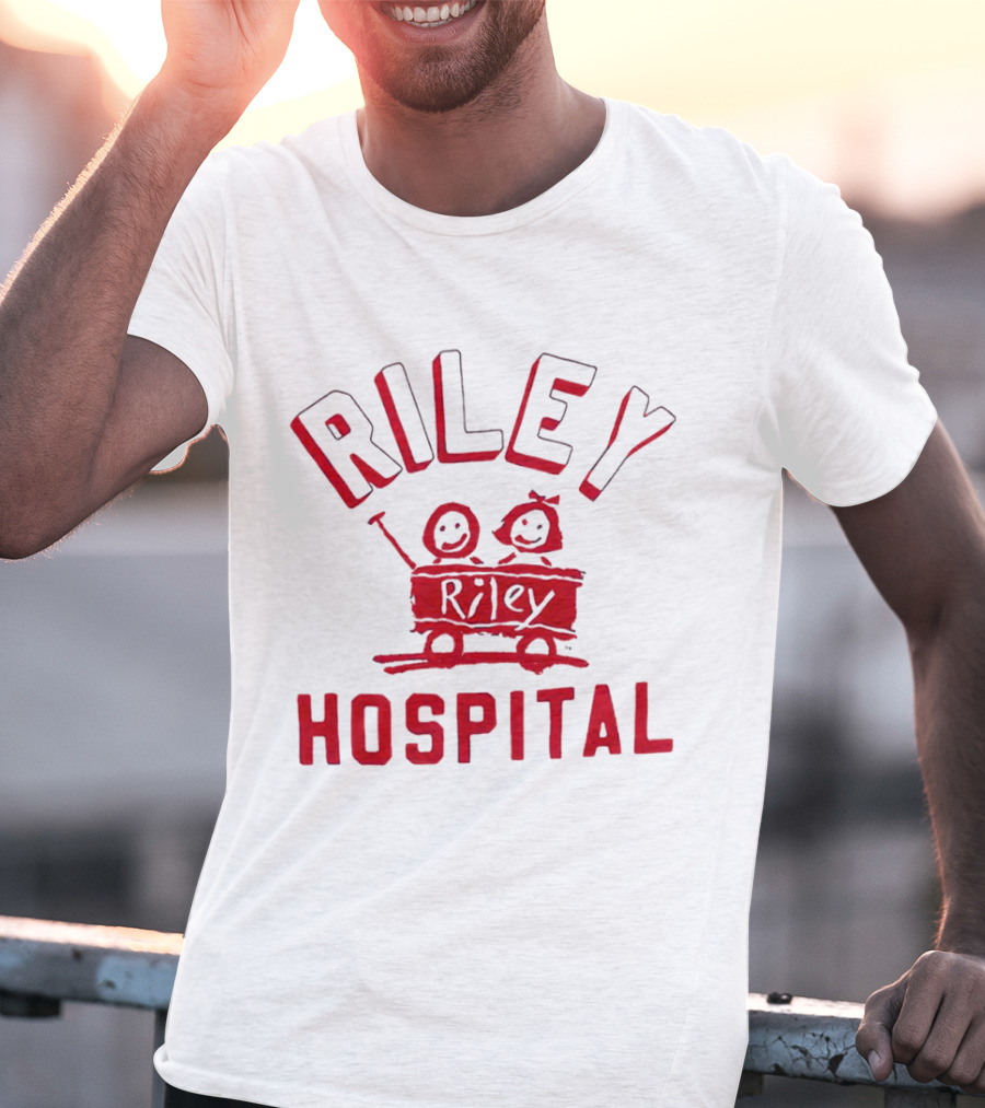 Riley Hospital Wagon Smiley Faces Arch T-Shirt