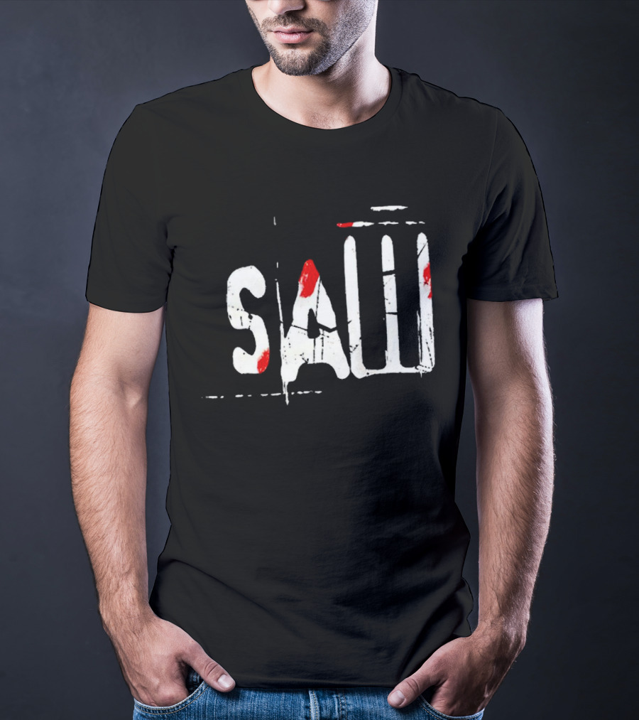 Saw Horror Bloody Lettering T-Shirt