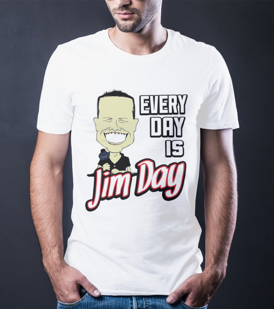 Every Day Is Jim Day Face Character Cartoon T-Shirt
