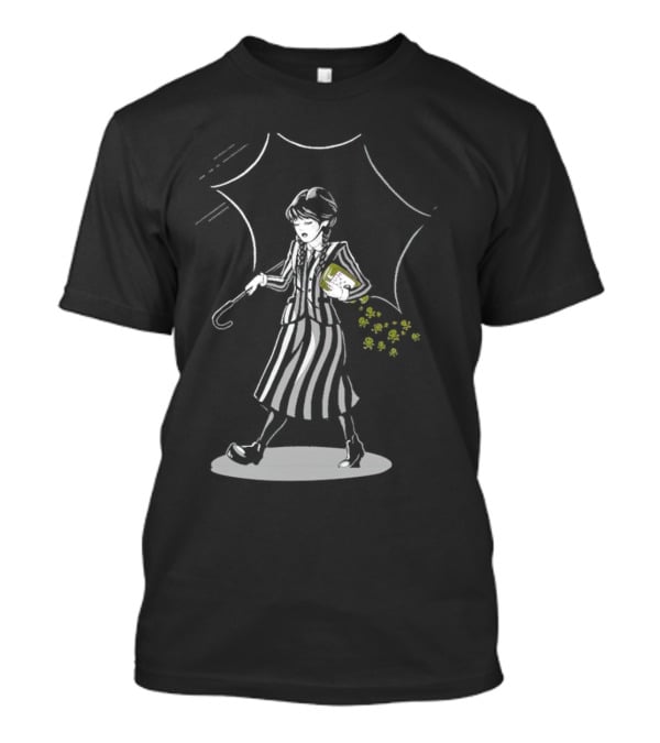 Wednesday Addams Salt N Spite Umbrella Shadows And Skulls T-Shirt
