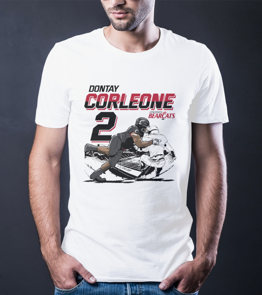 Dontay Corleone 2 Cincinnati Bearcats Football Action T-Shirt