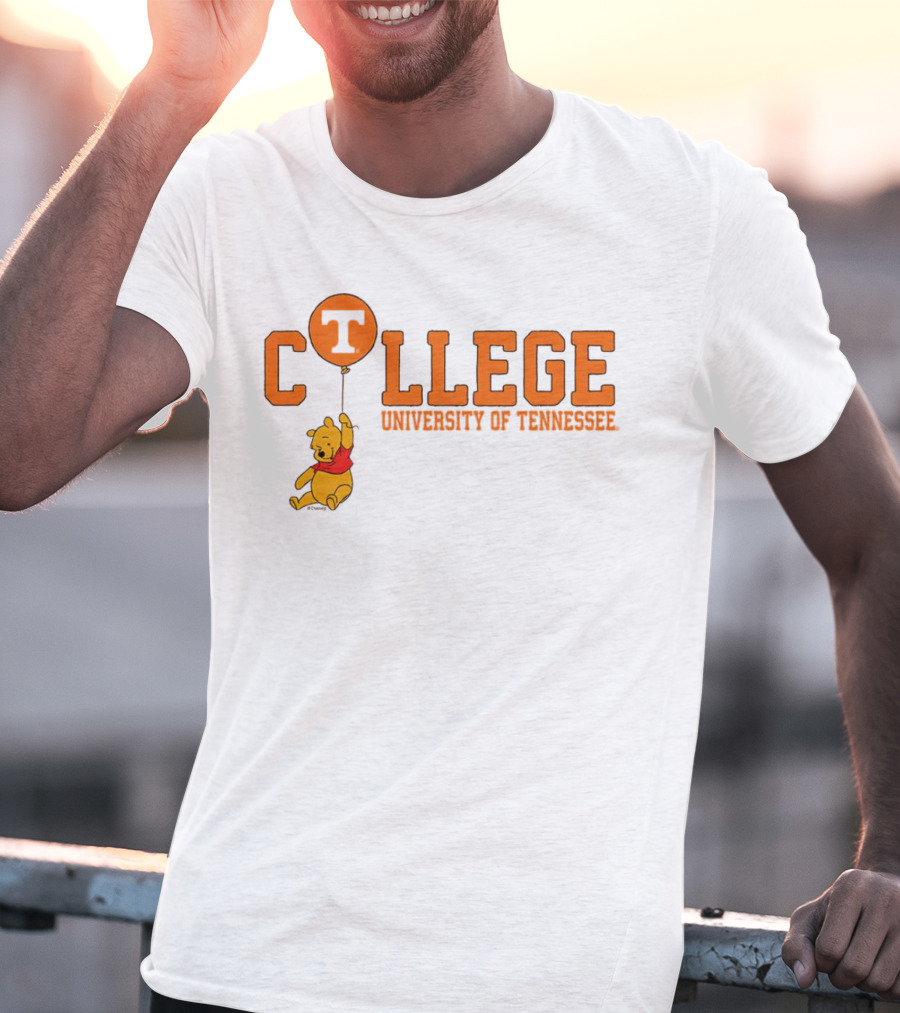 Tennessee Volunteers University Of Tennessee Pooh College Balloon T-Shirt
