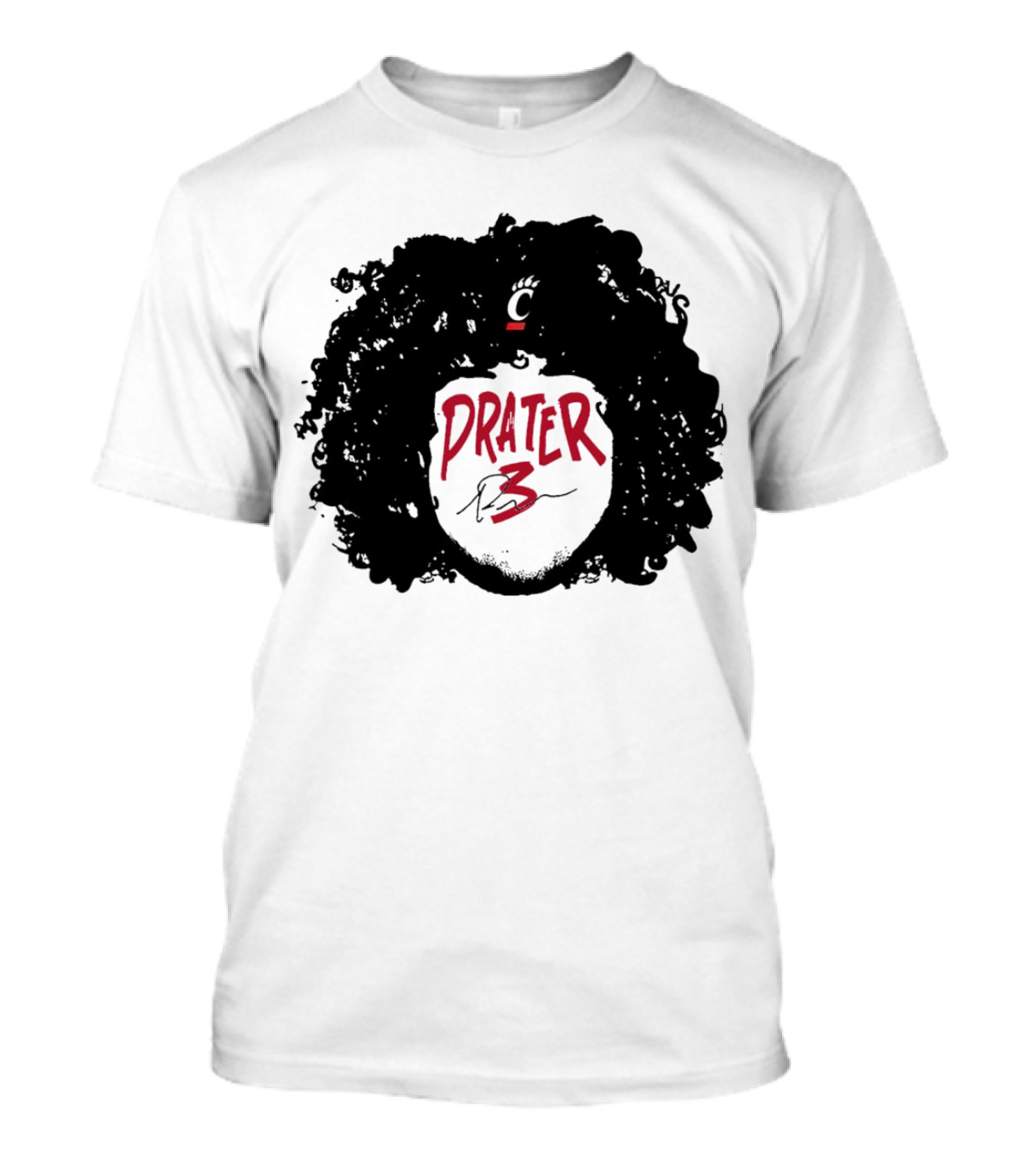 Prater 3 Hair Silhouette Cincinnati Bearcats Football T-Shirt