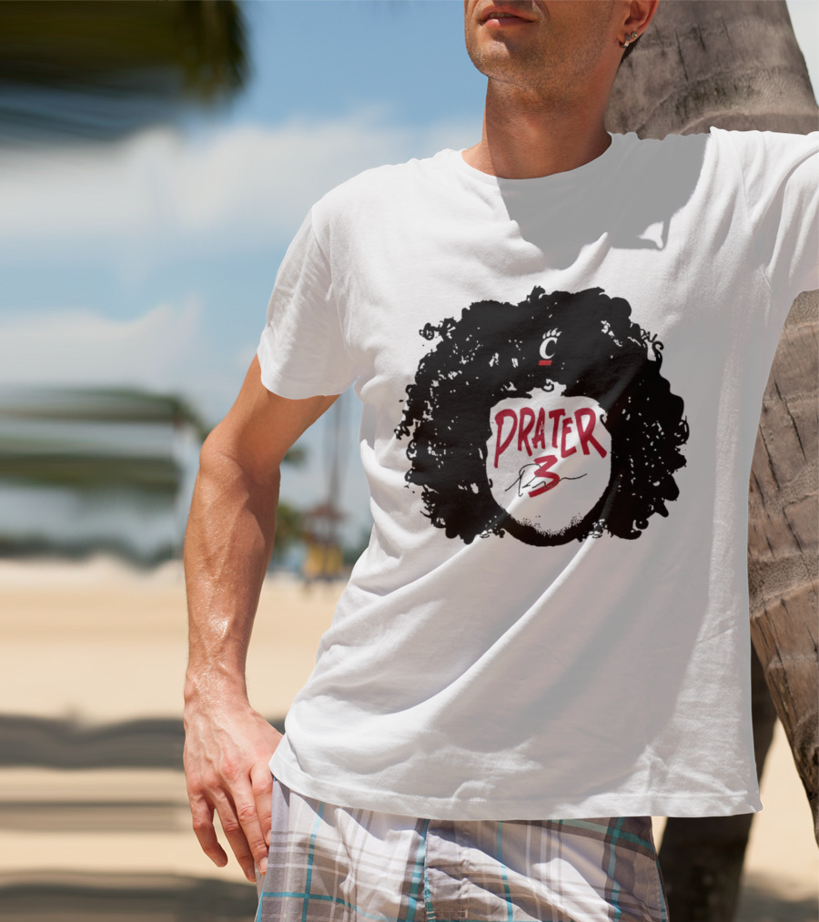 Prater 3 Hair Silhouette Cincinnati Bearcats Football T-Shirt