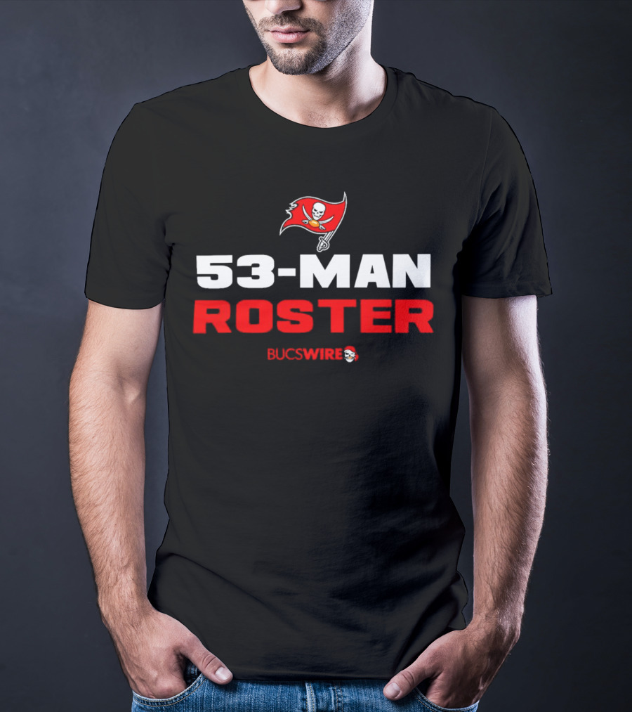 Tampa Bay Buccaneers 53-Man Roster BucsWire Flag T-Shirt