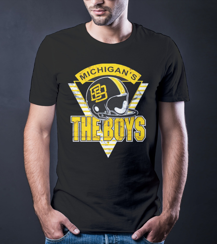 Michigan's The Boys Football Helmet T-Shirt