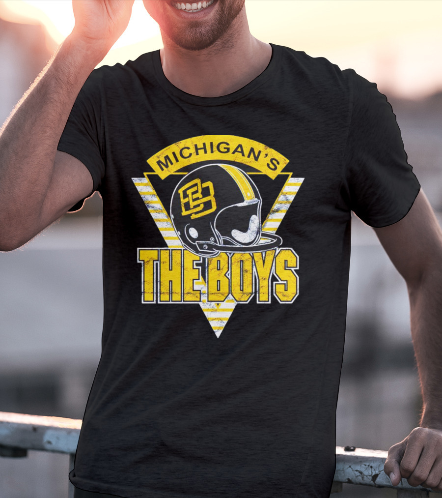 Michigan's The Boys Football Helmet T-Shirt