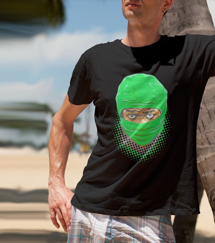 Bucky Irving Green Mask Oregon Ducks Vintage T-Shirt