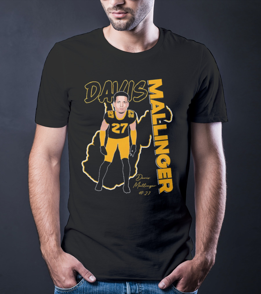 Davis Mallinger West Virginia #27 Football Signature T-Shirt