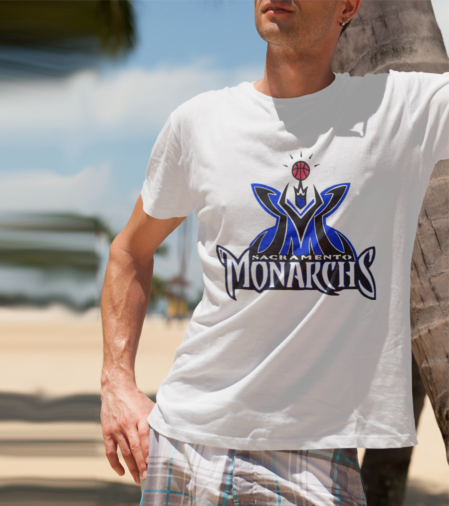 Sacramento Monarchs Basketball Logo Emblem T-Shirt