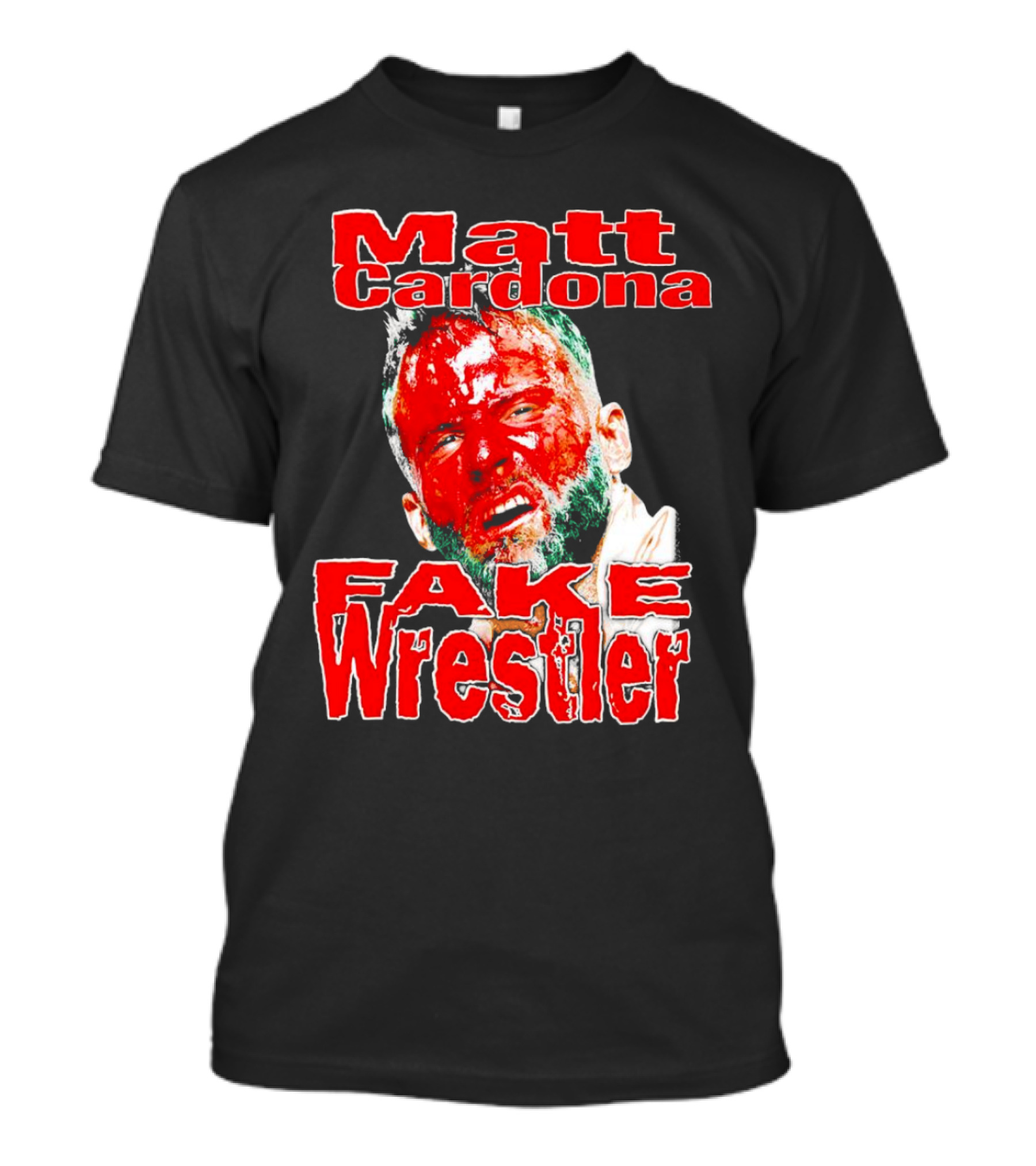 Matt Cardona Bloodied Face Fake Wrestler T-Shirt