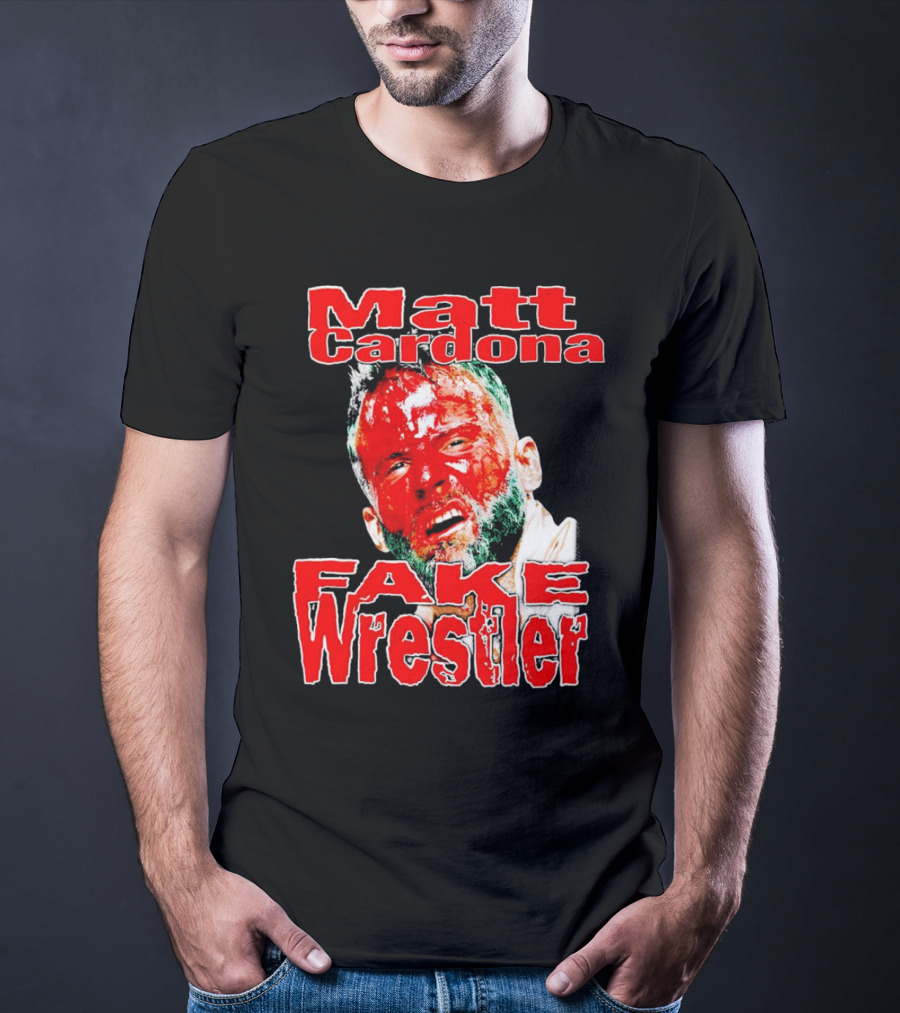 Matt Cardona Bloodied Face Fake Wrestler T-Shirt
