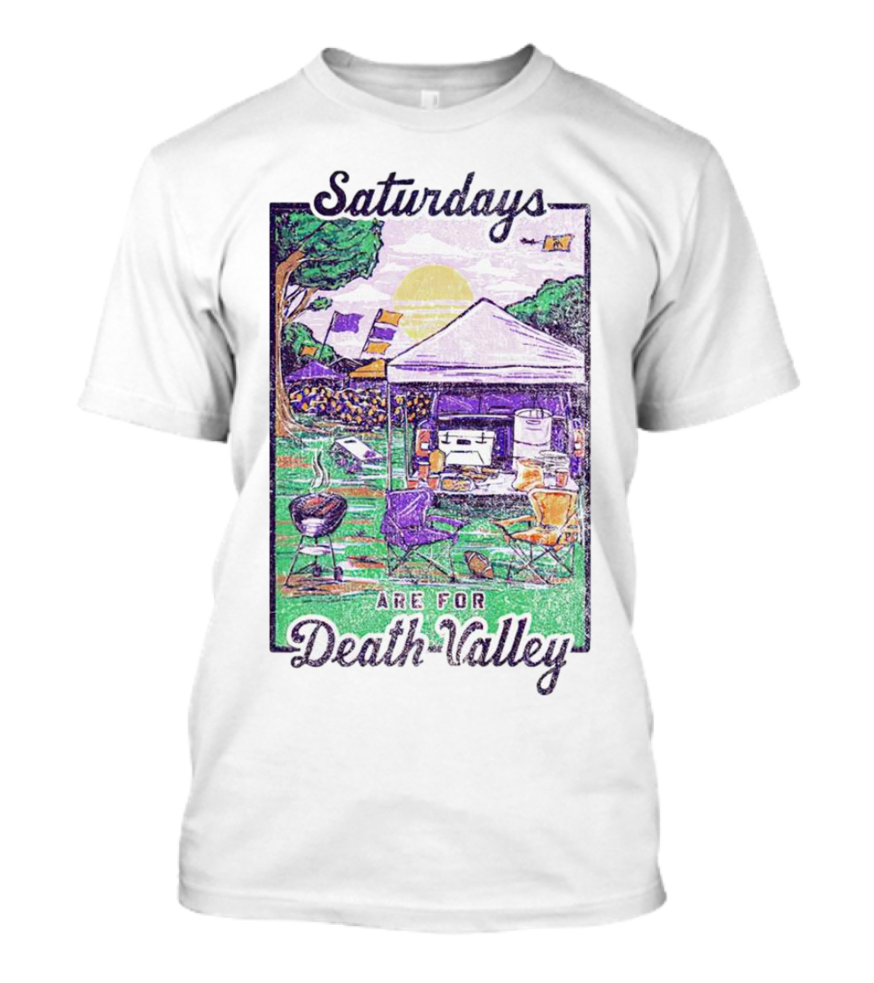 Tailgate Saturdays Are For Death Valley With Tents And Flags T-Shirt